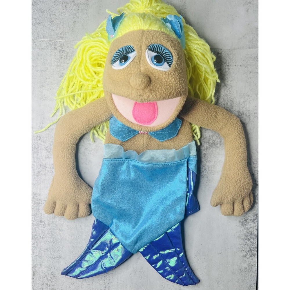 Melissa and Doug Mermaid Hand Puppet plush stuffed doll toy  15"